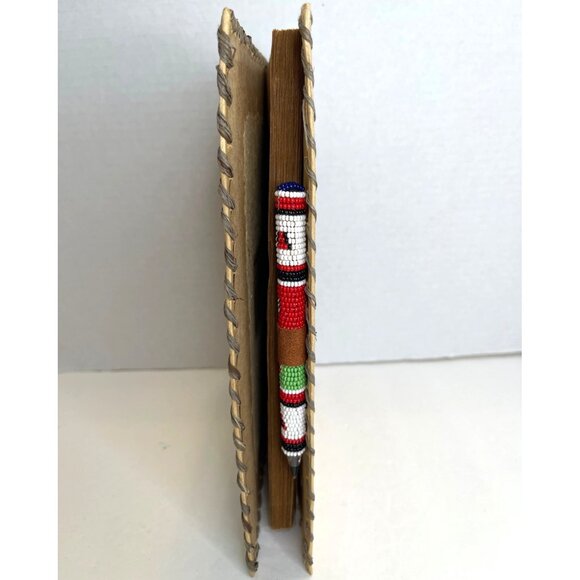 Masai Notebook Journal Kenyan Book Beaded Pen Recycled Paper Handcrafted - Picture 8 of 11